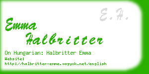 emma halbritter business card